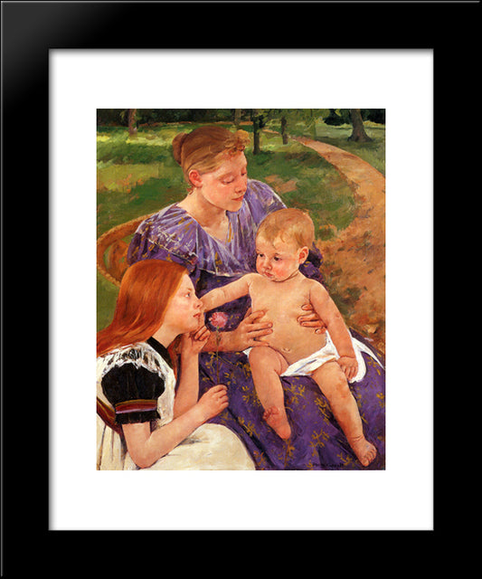 The Family 20x24 Black Modern Wood Framed Art Print Poster by Cassatt, Mary
