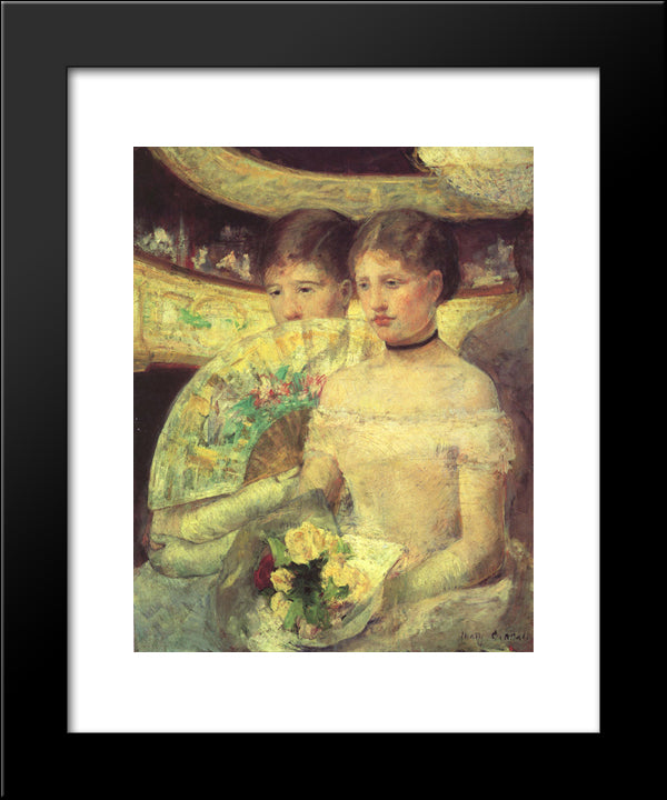 The Loge 20x24 Black Modern Wood Framed Art Print Poster by Cassatt, Mary