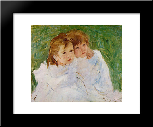 The Sisters 20x24 Black Modern Wood Framed Art Print Poster by Cassatt, Mary