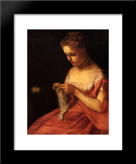 The Young Bride 20x24 Black Modern Wood Framed Art Print Poster by Cassatt, Mary