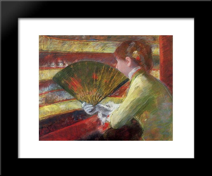 Theater 20x24 Black Modern Wood Framed Art Print Poster by Cassatt, Mary