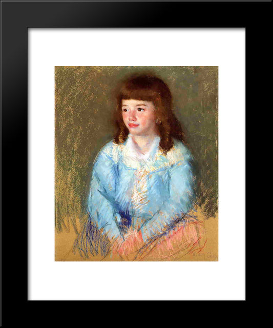 Young Boy In Blue 20x24 Black Modern Wood Framed Art Print Poster by Cassatt, Mary