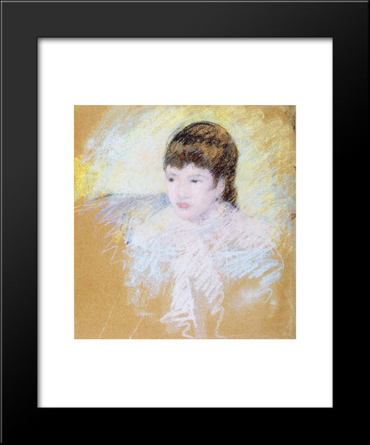 Young Girl With Brown Hair 20x24 Black Modern Wood Framed Art Print Poster by Cassatt, Mary