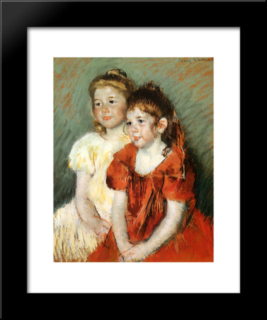 Young Girls 20x24 Black Modern Wood Framed Art Print Poster by Cassatt, Mary