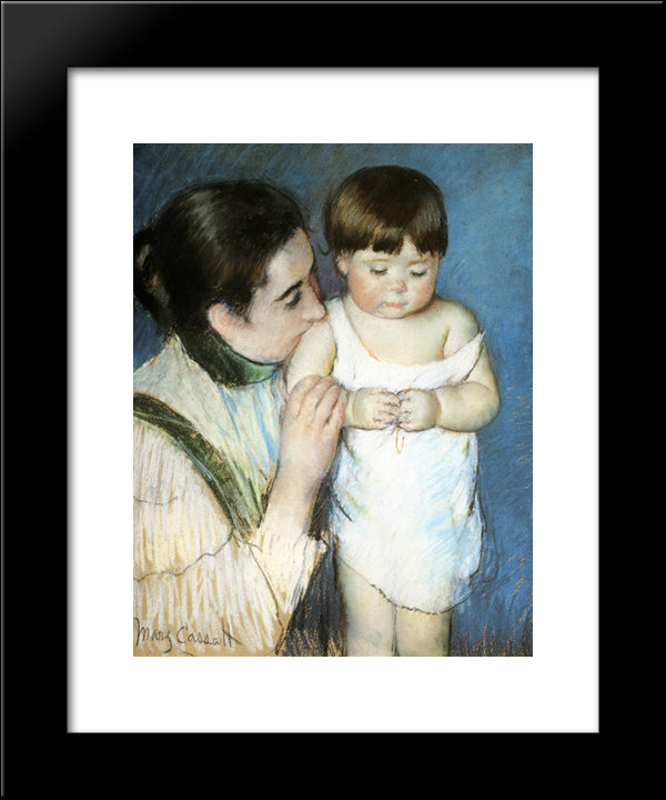 Young Thomas And His Mother 20x24 Black Modern Wood Framed Art Print Poster by Cassatt, Mary