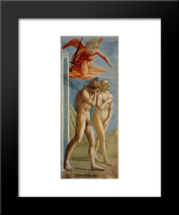 Adam And Eve Banished From Paradise 20x24 Black Modern Wood Framed Art Print Poster by Masaccio