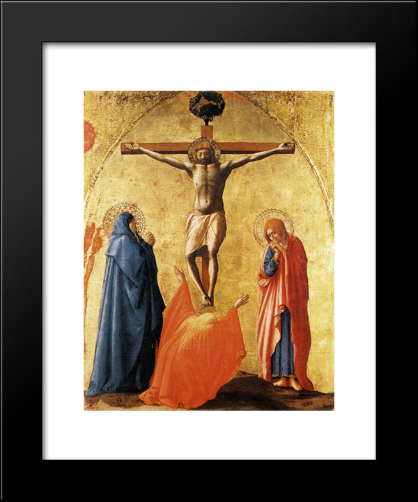 Crucifixion 20x24 Black Modern Wood Framed Art Print Poster by Masaccio