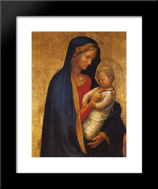 Madonna Casini 20x24 Black Modern Wood Framed Art Print Poster by Masaccio