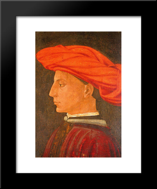 Portrait Of A Young Man 20x24 Black Modern Wood Framed Art Print Poster by Masaccio