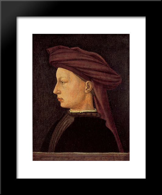 Portrait Of A Young Woman 20x24 Black Modern Wood Framed Art Print Poster by Masaccio