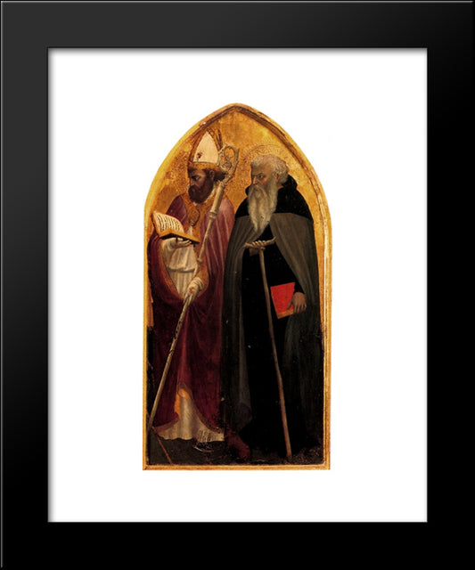 San Giovenale Triptych. Right Panel. 20x24 Black Modern Wood Framed Art Print Poster by Masaccio