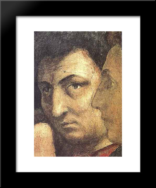 Self Portait 20x24 Black Modern Wood Framed Art Print Poster by Masaccio