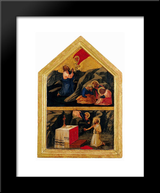 The Agony In The Garden 20x24 Black Modern Wood Framed Art Print Poster by Masaccio