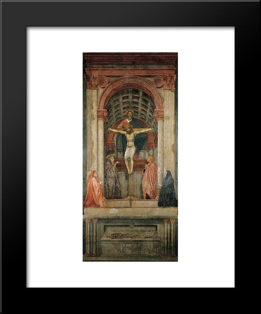 The Trinity 20x24 Black Modern Wood Framed Art Print Poster by Masaccio