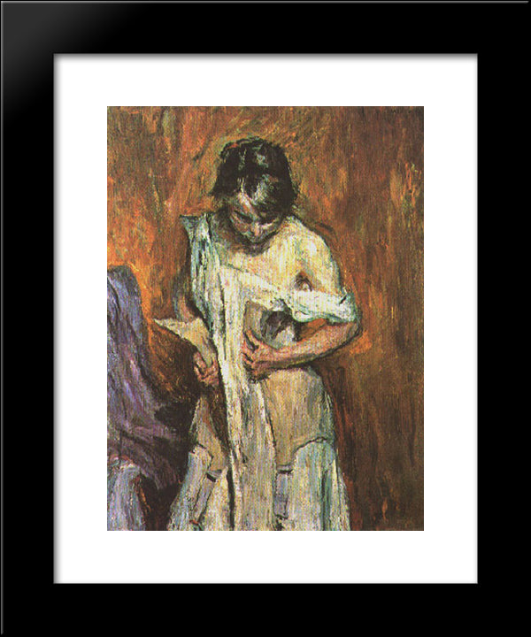 Woman With A Corset 20x24 Black Modern Wood Framed Art Print Poster by Sternen, Matej