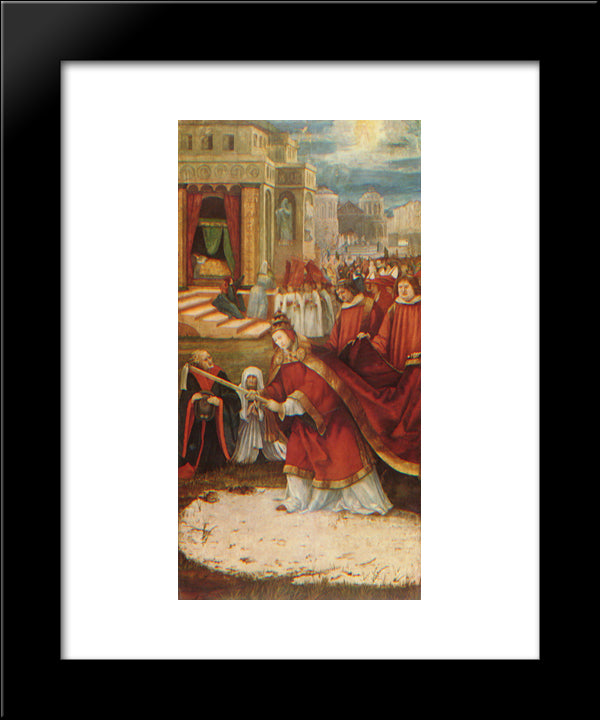 Altarpiece Of Our Lady Of The Snows 20x24 Black Modern Wood Framed Art Print Poster by Grunewald, Matthias