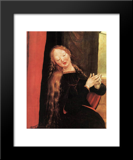 Annunciation (Detail) 20x24 Black Modern Wood Framed Art Print Poster by Grunewald, Matthias