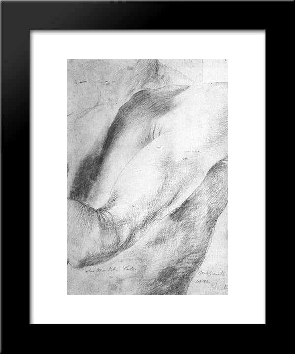 Forearm Study 20x24 Black Modern Wood Framed Art Print Poster by Grunewald, Matthias