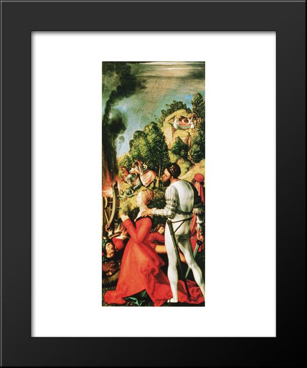 Heller Altarpiece (Detail) 20x24 Black Modern Wood Framed Art Print Poster by Grunewald, Matthias