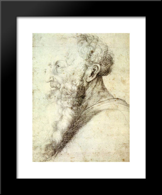 Portrait Of Guido Guersi 20x24 Black Modern Wood Framed Art Print Poster by Grunewald, Matthias