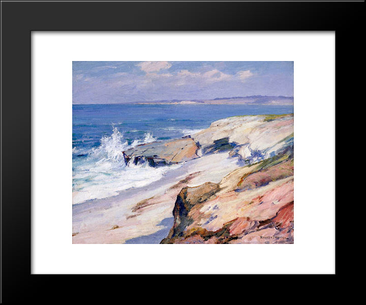 California Coast 20x24 Black Modern Wood Framed Art Print Poster by Braun, Maurice