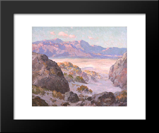 Desert And Mountains 20x24 Black Modern Wood Framed Art Print Poster by Braun, Maurice