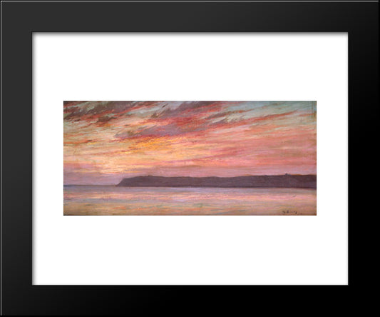 Point Loma Sunset 20x24 Black Modern Wood Framed Art Print Poster by Braun, Maurice