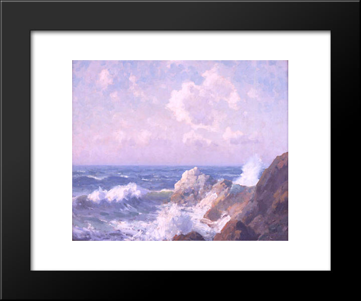 Seascape 20x24 Black Modern Wood Framed Art Print Poster by Braun, Maurice