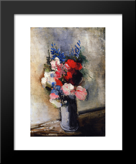 Bouquet Of Flowers In A Vase 20x24 Black Modern Wood Framed Art Print Poster by Vlaminck, Maurice