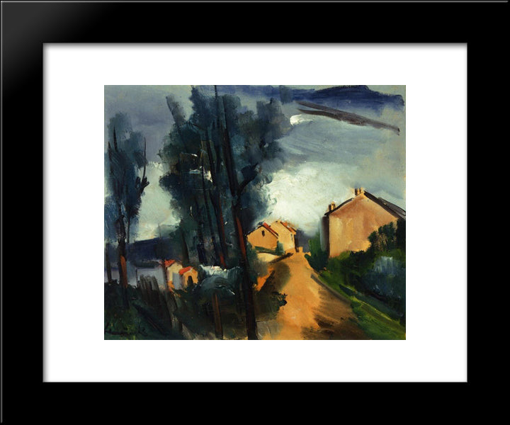 Landscape 20x24 Black Modern Wood Framed Art Print Poster by Vlaminck, Maurice