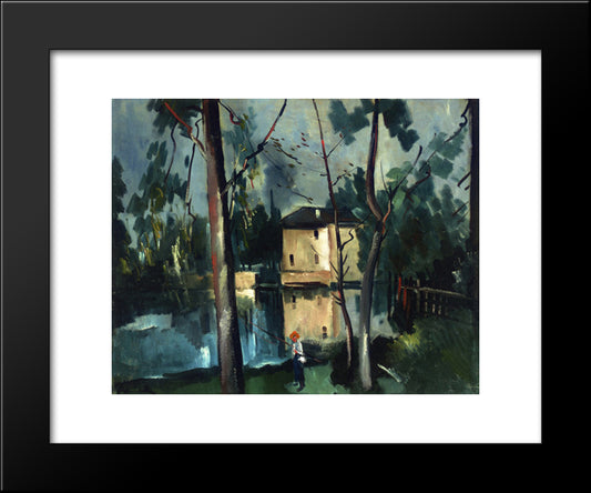 Landscape Of La Creuse 20x24 Black Modern Wood Framed Art Print Poster by Vlaminck, Maurice