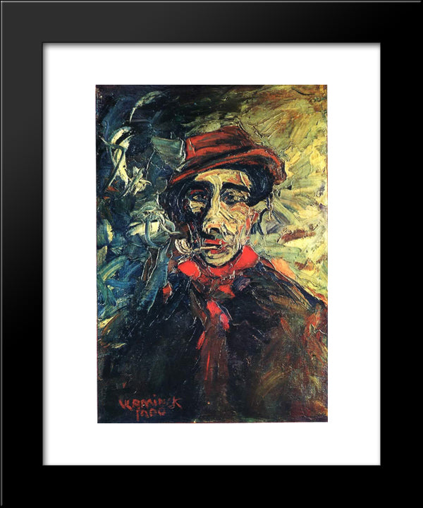 Man Smoking A Pipe 20x24 Black Modern Wood Framed Art Print Poster by Vlaminck, Maurice