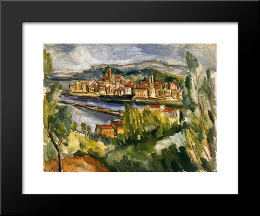 Near The Estuary Of The Seine 20x24 Black Modern Wood Framed Art Print Poster by Vlaminck, Maurice