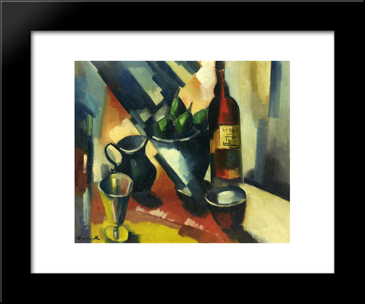 Still Life With Pears 20x24 Black Modern Wood Framed Art Print Poster by Vlaminck, Maurice