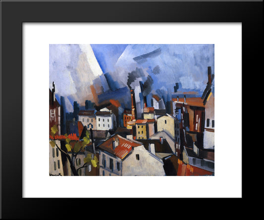 Suresnes 20x24 Black Modern Wood Framed Art Print Poster by Vlaminck, Maurice