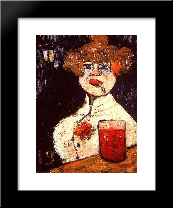 The Bar Counter 20x24 Black Modern Wood Framed Art Print Poster by Vlaminck, Maurice