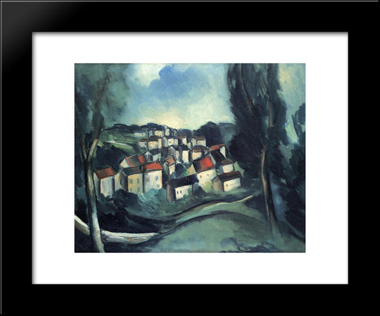 The Beautiful Village 20x24 Black Modern Wood Framed Art Print Poster by Vlaminck, Maurice