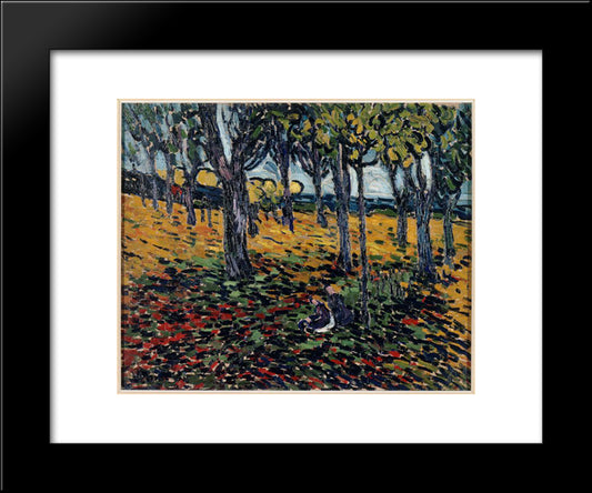 The Chestnut Grove At Chatou 20x24 Black Modern Wood Framed Art Print Poster by Vlaminck, Maurice