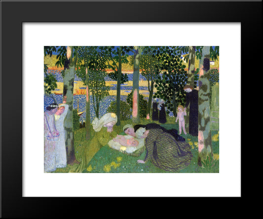 Afternoon In The Woods 20x24 Black Modern Wood Framed Art Print Poster by Denis, Maurice