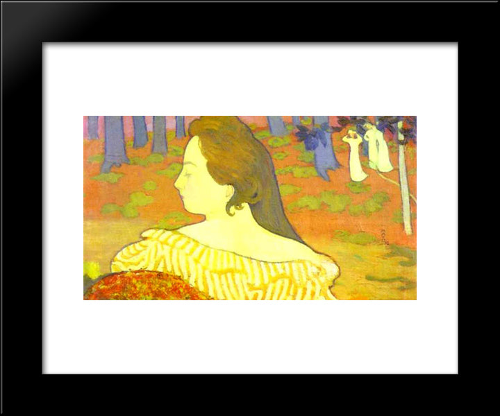 Beauty In The Autumn Wood 20x24 Black Modern Wood Framed Art Print Poster by Denis, Maurice