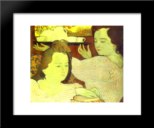 Mystic Allegory Or Tea 20x24 Black Modern Wood Framed Art Print Poster by Denis, Maurice