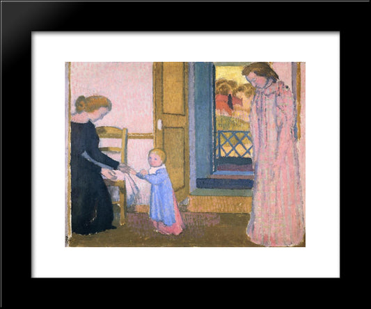 Noele'S First Steps 20x24 Black Modern Wood Framed Art Print Poster by Denis, Maurice