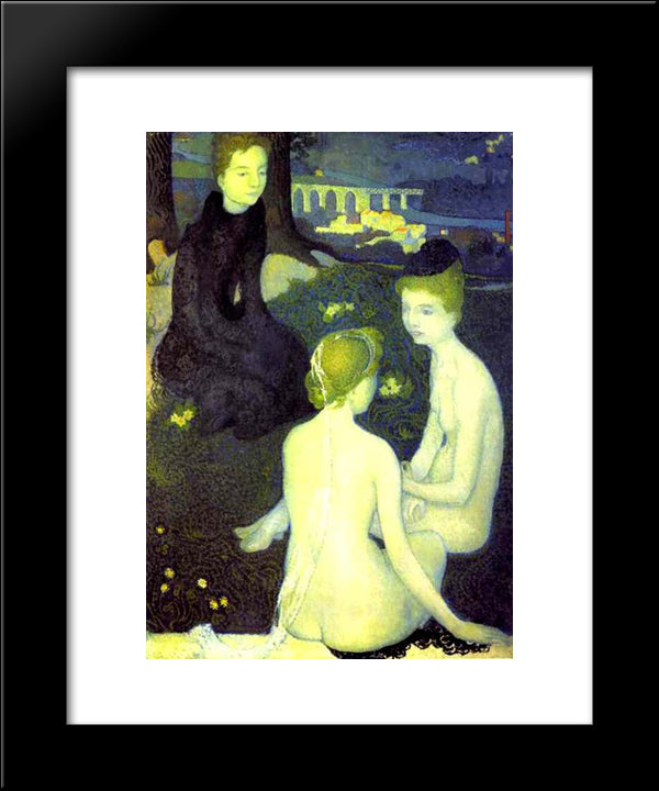 Trinity Evening 20x24 Black Modern Wood Framed Art Print Poster by Denis, Maurice