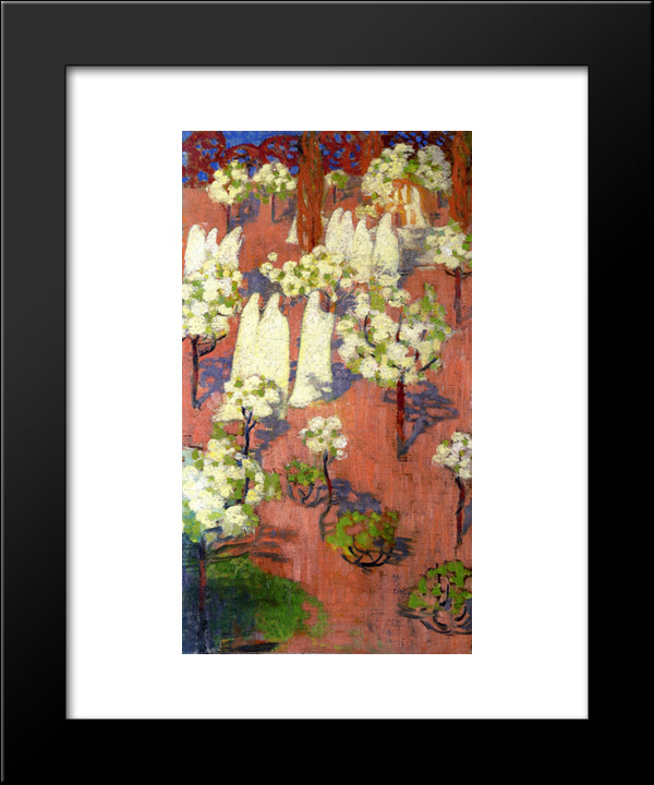 Virginal Spring (Flowering Apple Trees) 20x24 Black Modern Wood Framed Art Print Poster by Denis, Maurice