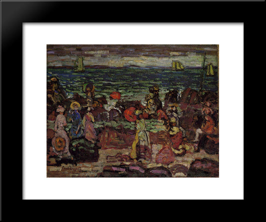 A Dark Day 20x24 Black Modern Wood Framed Art Print Poster by Prendergast, Maurice