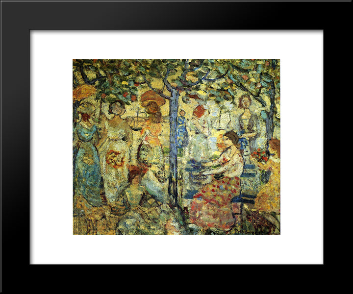 Acadia 20x24 Black Modern Wood Framed Art Print Poster by Prendergast, Maurice