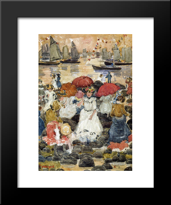 Beechmont 20x24 Black Modern Wood Framed Art Print Poster by Prendergast, Maurice