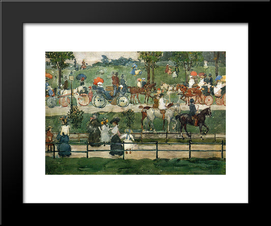 Central Park 20x24 Black Modern Wood Framed Art Print Poster by Prendergast, Maurice