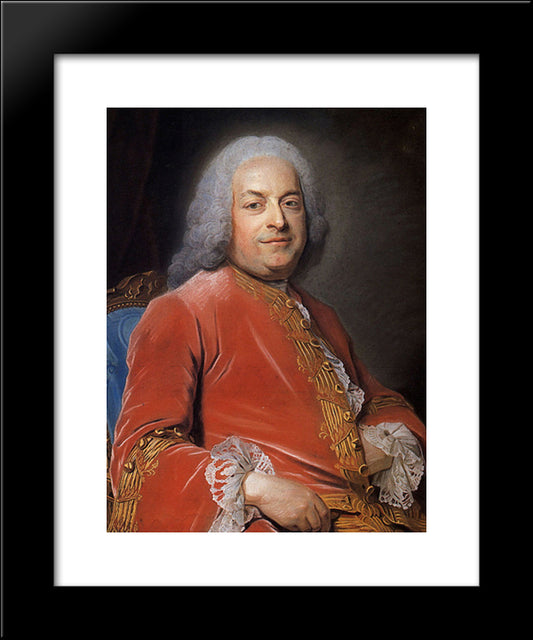 Antoine Gaspard Grimold De La Reyniere 20x24 Black Modern Wood Framed Art Print Poster by La Tour, Maurice Quentin de