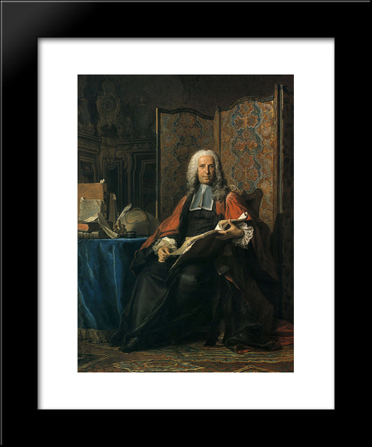 Gabriel Bernard De Rieux 20x24 Black Modern Wood Framed Art Print Poster by La Tour, Maurice Quentin de